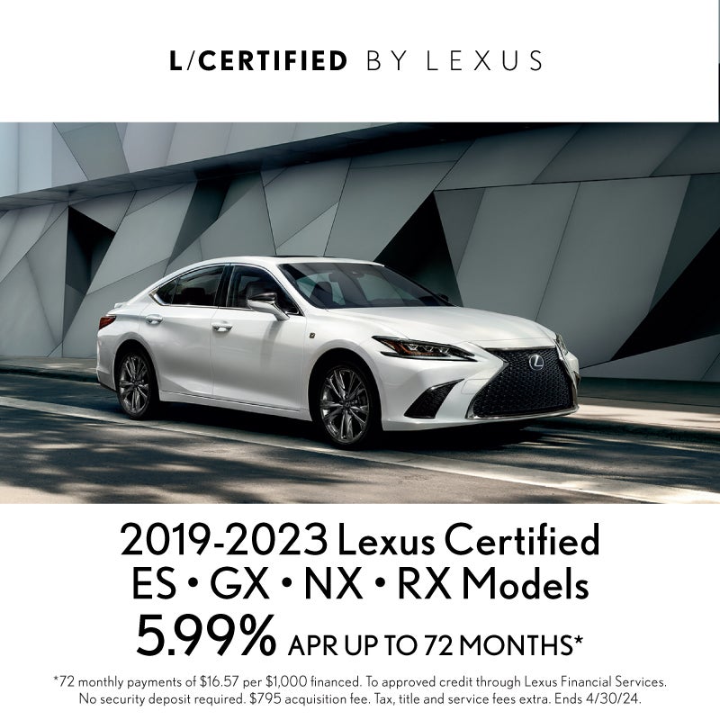 2019-2023 Lexus Certified ES GX NX RX